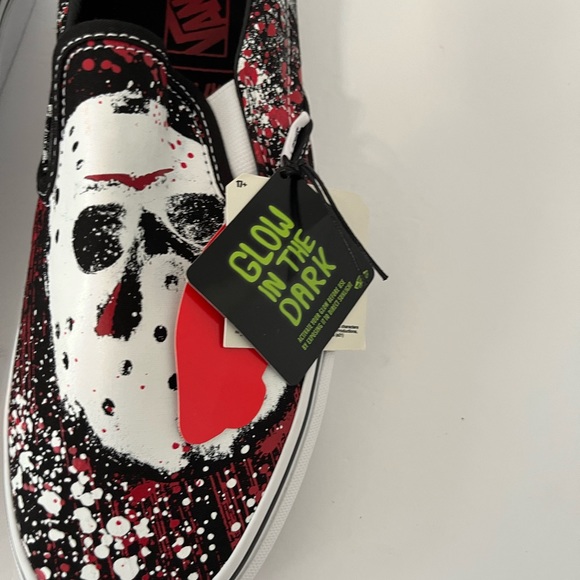 Vans House of Terror Friday the 13th Jason Voorhees GITD Slip On Shoes Size 10